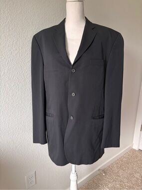 Burberry 42 Reg Black Bond 100% wool Men's Three-Button Sport Coat
